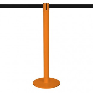 Afzetpaal met uittrekbare riem 2,5m - Oranje - MASTER
