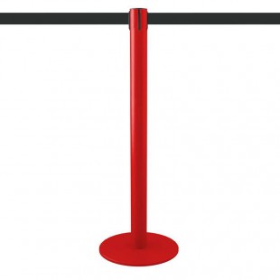 Afzetpaal rood met trekband - 2,5m - MASTER