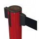 Poteau de balisage rouge 3,7m (sangle personnalisable) - MASTER