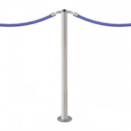 Poteau à corde à fixer au sol "Design" (inox brossé) - FIX