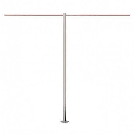 Poteau / Barrière de protection à fixer (Inox brossé) - LINE FIX