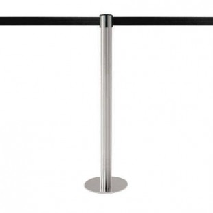 Poteau à double sangle à fixer (Inox brossé) - Sangle 2,5m - FIX