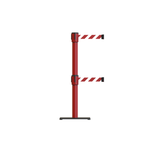 Afzetpaal met dubbelband 5m (personnalisable)