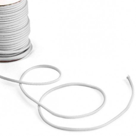 Bobine de corde semi-élastique blanche (25m)
