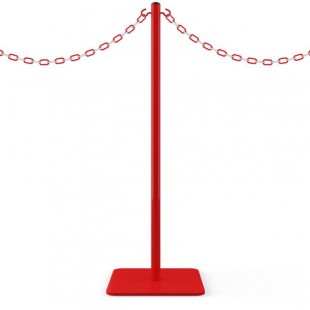 Rode ketting afzetpaal