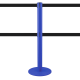Poteau à double sangle 2,5 mètres (bleu, personnalisable) - MASTER DUAL 