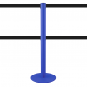 Absperrpfosten mit Doppelgurt - Blau - MASTER DUAL