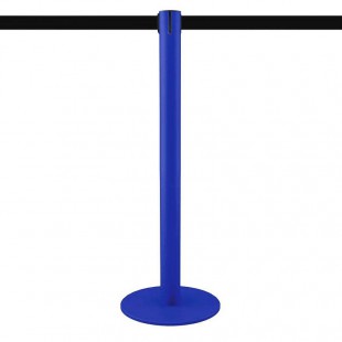 Afzetpaal blauw met lint 3,2m