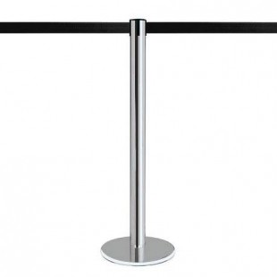 Poteau à sangle 2,5m (chromé, sangle personnalisable) - MASTER 