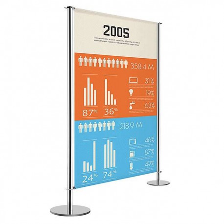 Barrière MAXI chromée (1m50) - BANNER MAXI 