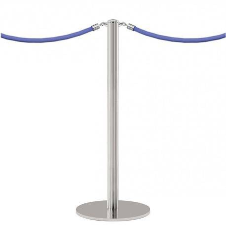 Poteau à corde en inox satiné - DESIGN 