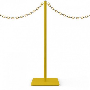 Gele ketting afzetpaaltje