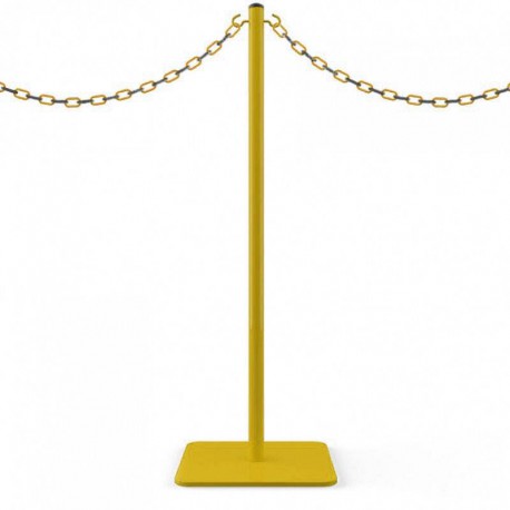 Gele ketting afzetpaaltje