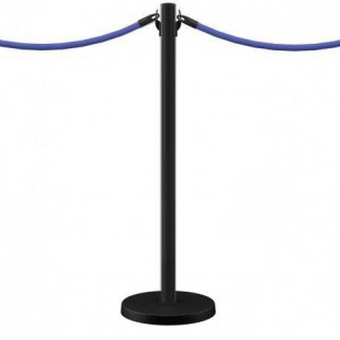 Kordelpfosten schwarz mit Haken