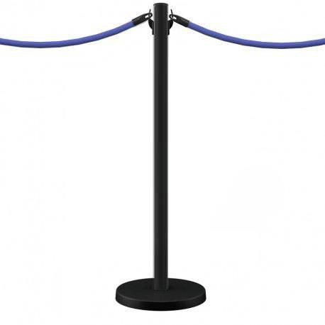 Kordelpfosten schwarz mit Haken