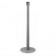 Silber Absperrpfosten ohne Gurt