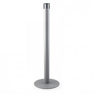 Silber Absperrpfosten ohne Gurt