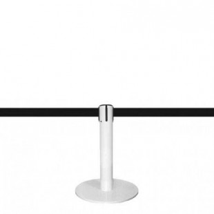 Mini poteau de balisage 2,5m (blanc laqué, personnalisable) - MASTER MINI 