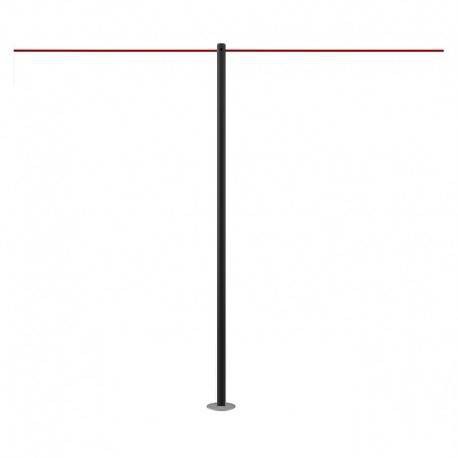 Poteau / Barrière de protection à fixer (noir) - LINE FIX 