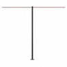 Poteau / Barrière de protection à fixer (noir) - LINE FIX