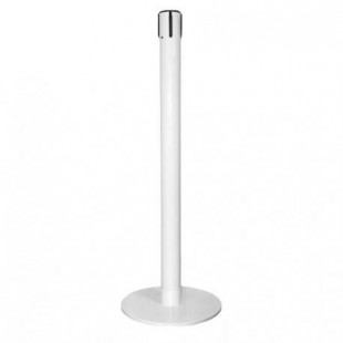 Absperrpfosten ohne Gurt - Weiß