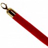Velours Absperrkordel Rot (150cm) - Gold Karabinerhaken