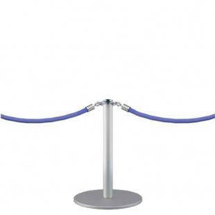Kleine afzetpaal met koord - zilver 45cm