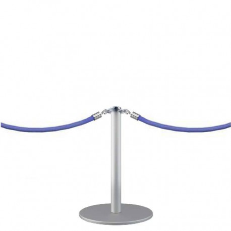 Kleine afzetpaal met koord - zilver 45cm