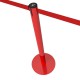 Poteau de balisage rouge 3,7m (sangle personnalisable) - MASTER