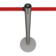 Afzetpaal met riem 2m (zilver) - ECO