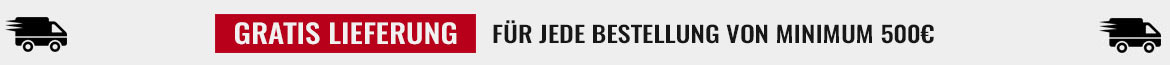 Gratis Lieferung f&uuml;r jede Bestsellung von minimum 500&euro; MwSt.